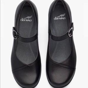 DANSKO BLACK MARY JANE LEATHER CLOG FOOTWEAR